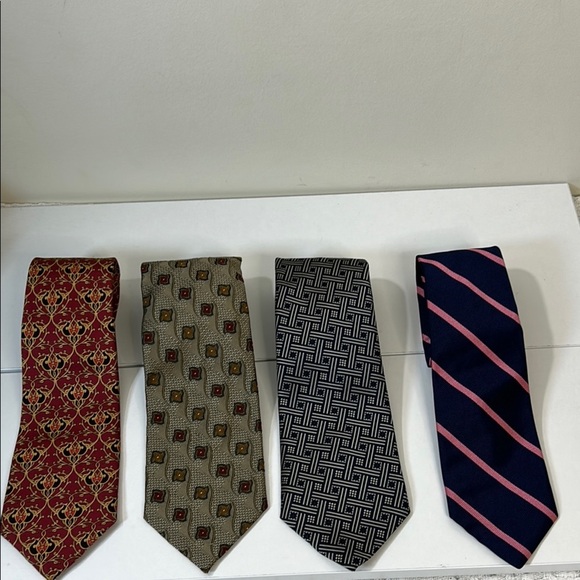 Lot of 4 Elegant Men's Ties Brooks Bros., Ketch, JZ Richard’s & Past Times - Picture 1 of 8